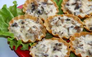 Как приготовить тарталетки с курицей и грибами