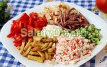 Салат ералаш рецепт с фото пошагово с мясом и сырыми овощами